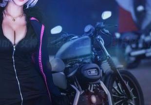Hana Bunny女神，原图勇气可嘉，图片好像在拉手撩你呢！